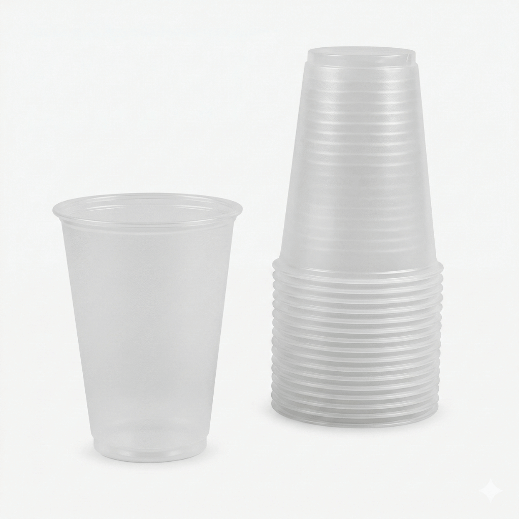 Plastik beker 200cc 3000 stuks wit