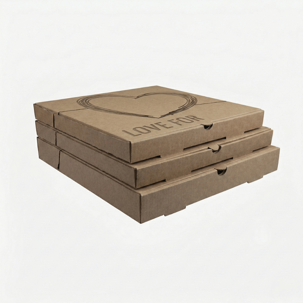 Pizza doos 100 stuks amerikaans model (bruin)