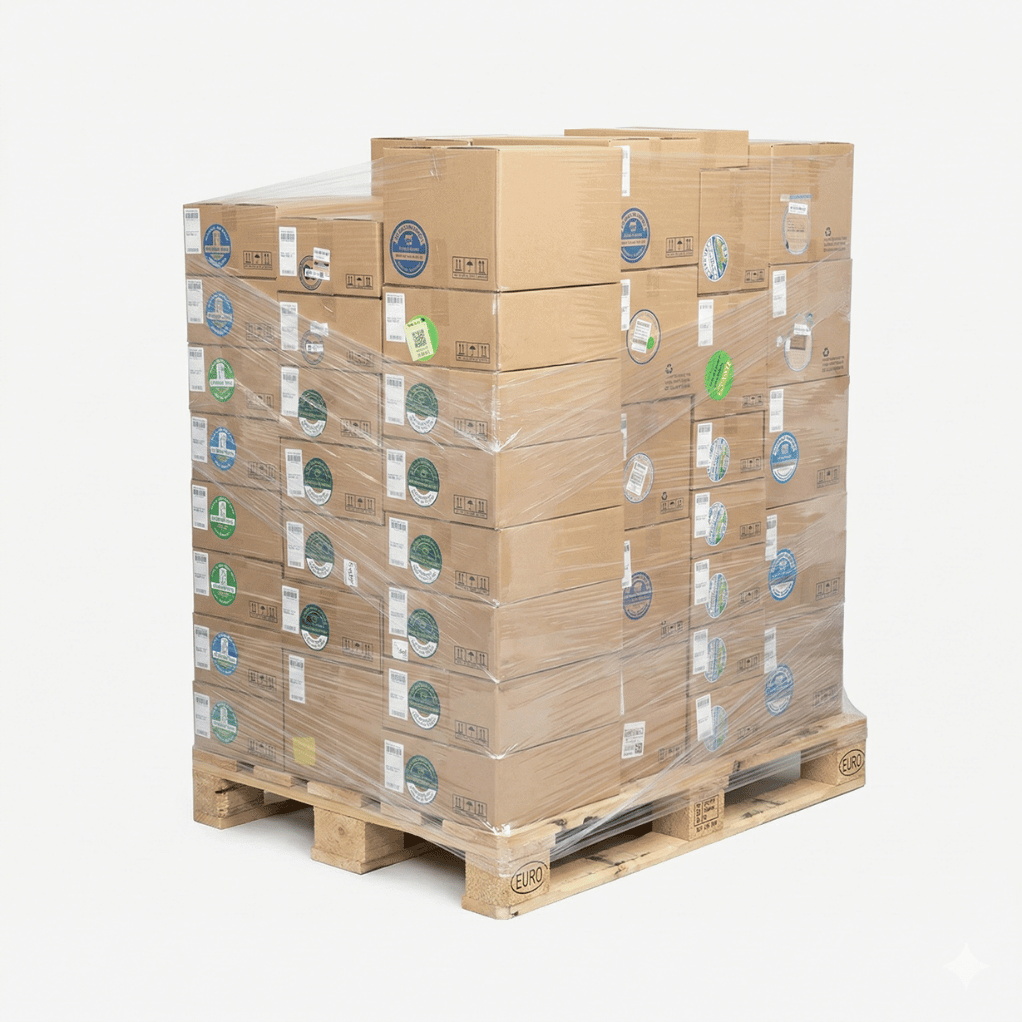Pallet folie 50cm 20 micron transparant 1.8kg