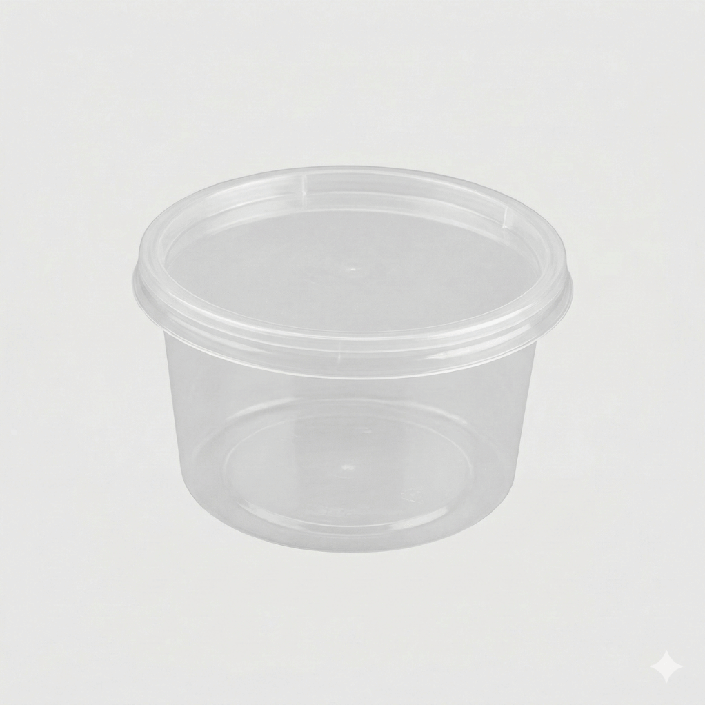 Deksel ronde bakken 500 stuks transparant